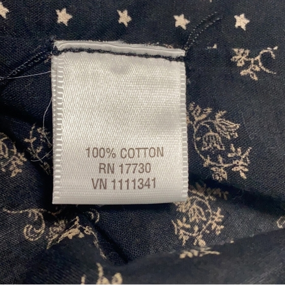 Converse One Star Black Cotton Polka Dot Floral Spaghetti Strap Tank Top Size XS - Picture 4 of 5